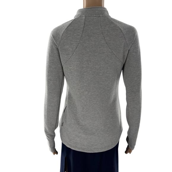 Gymshark Women's Gray Quarter Zip Activewear Long Sleeve Pullover - Picture 8 of 10
